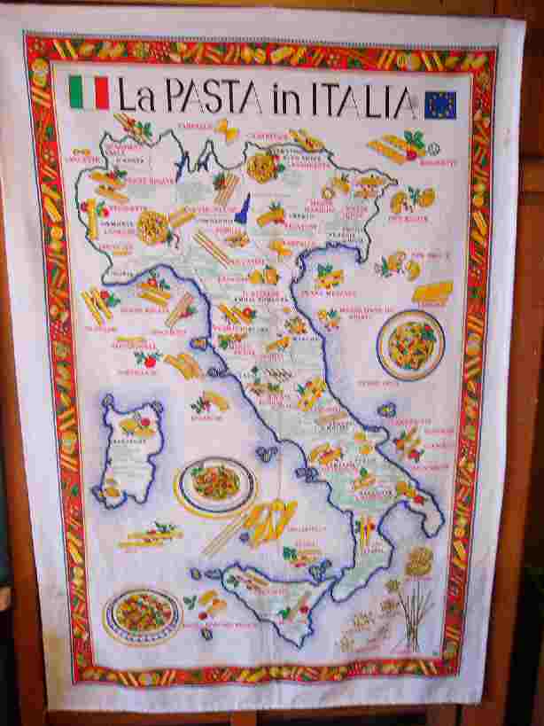 イタリアの布製地図