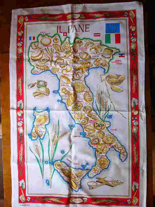 イタリアの布製地図